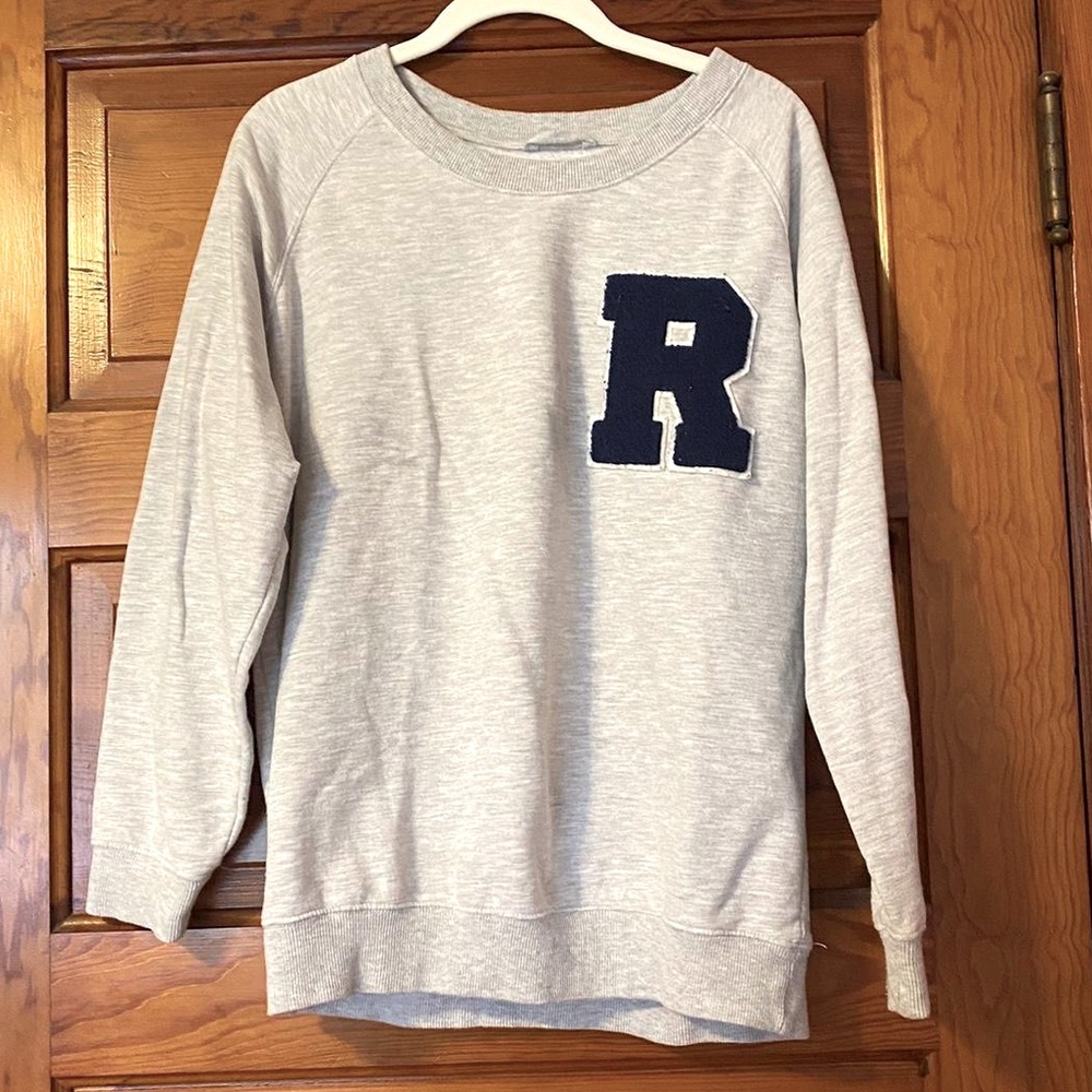 Medium, grey, crew neck sweatshirt